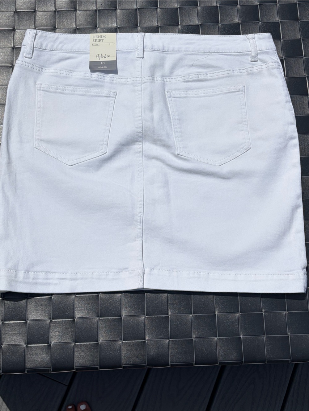 Style & Co. White Denim Skirt - Picture 2 of 3